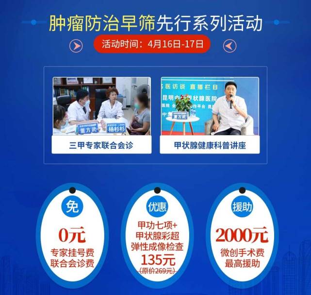 昆明中研甲状腺医院“癌症防治早筛先行”系列活动