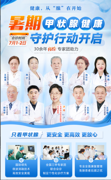 通知：7月1日-2日，北京日医院洪靖教授坐诊昆明中研甲状腺医院！