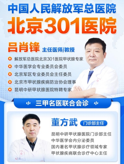 【强强联合】北京301医院甲状腺教授吕肖锋联合昆明中研开展联合会诊