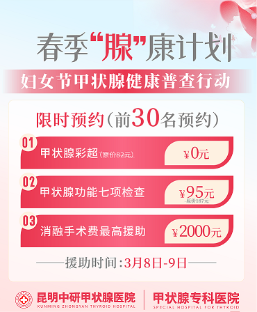 【重要通知】妇女节送健康，每天30个免费甲状腺彩超名额，早筛查早安心！