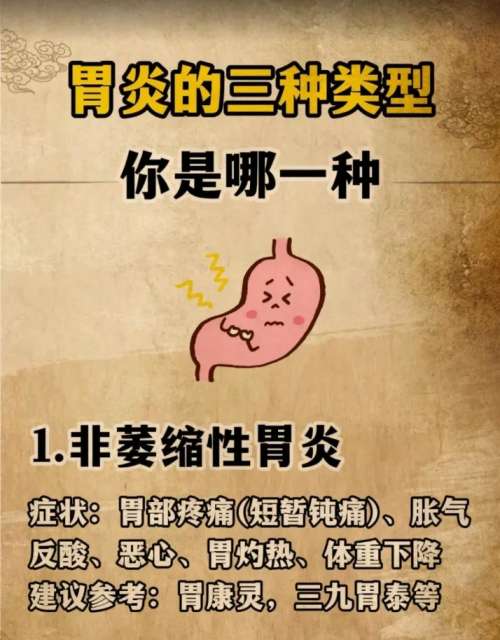 胃炎常见的三种类型，你属于哪一种？我告诉你怎么治！